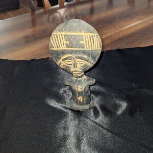 Vintage African Fertility Doll, Akuaba/Akwaba Doll, African Art 6" X 1" 1950's